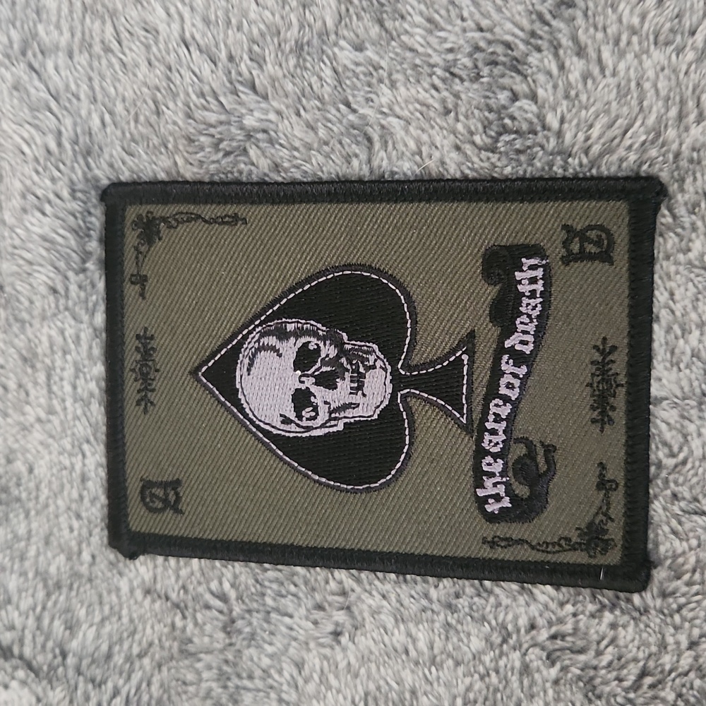 Ace of death iron on patch